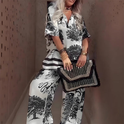 Mika - Top Printed + Long Trousers